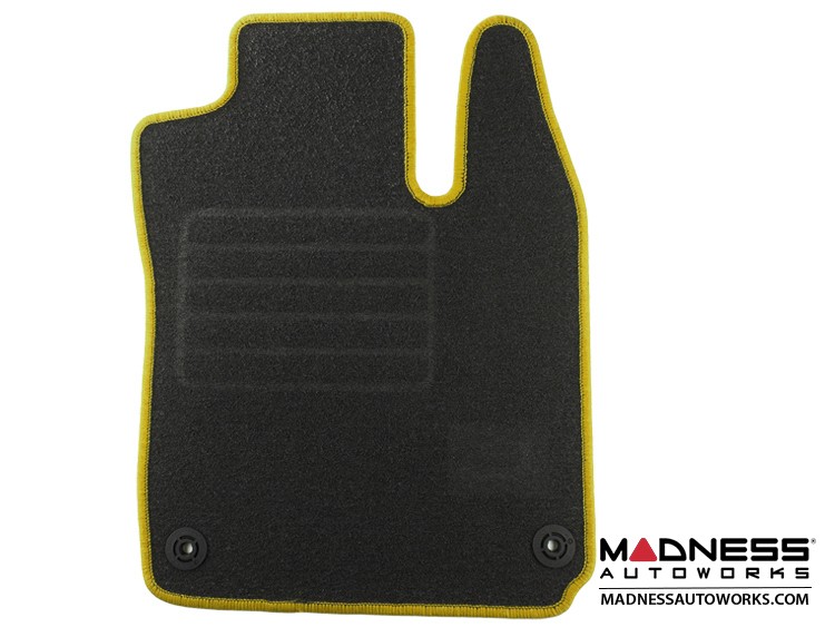 smart fortwo Floor Mats 453 model Carpet with Yellow Binding